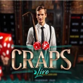 Live Craps online game logo by Evolution on nyxbetsss.nl