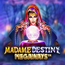 Madame Destiny Megaways slot logo by Pragmatic Play at Nyxbets Casino